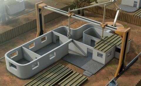 постройка дома с помощью 3D принтера